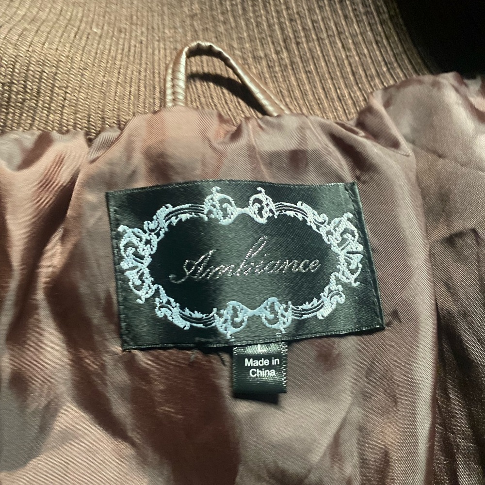 Ambiance vintage leather brown sweater